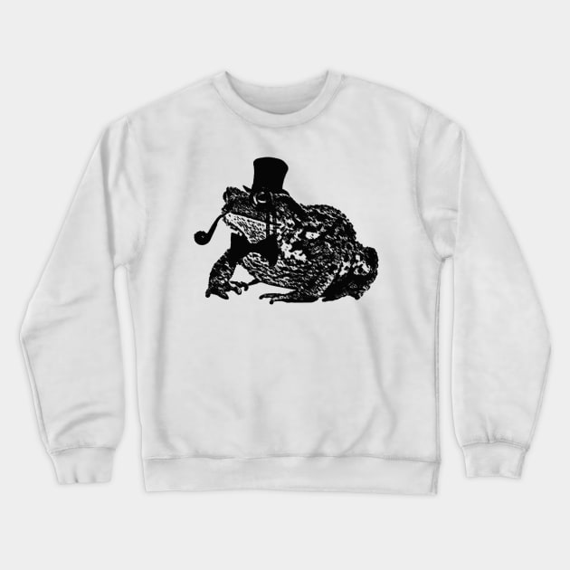 Dapper Toad Enterprise (Black and White / No Text) Crewneck Sweatshirt by Dapper Toad Enterprise